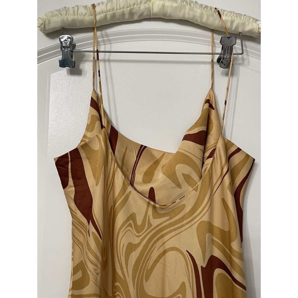 Y2K Swirl Print Slip Midi Dress Grunge Whimsigoth Bombshell Party Summer Maxi - Picture 6 of 12
